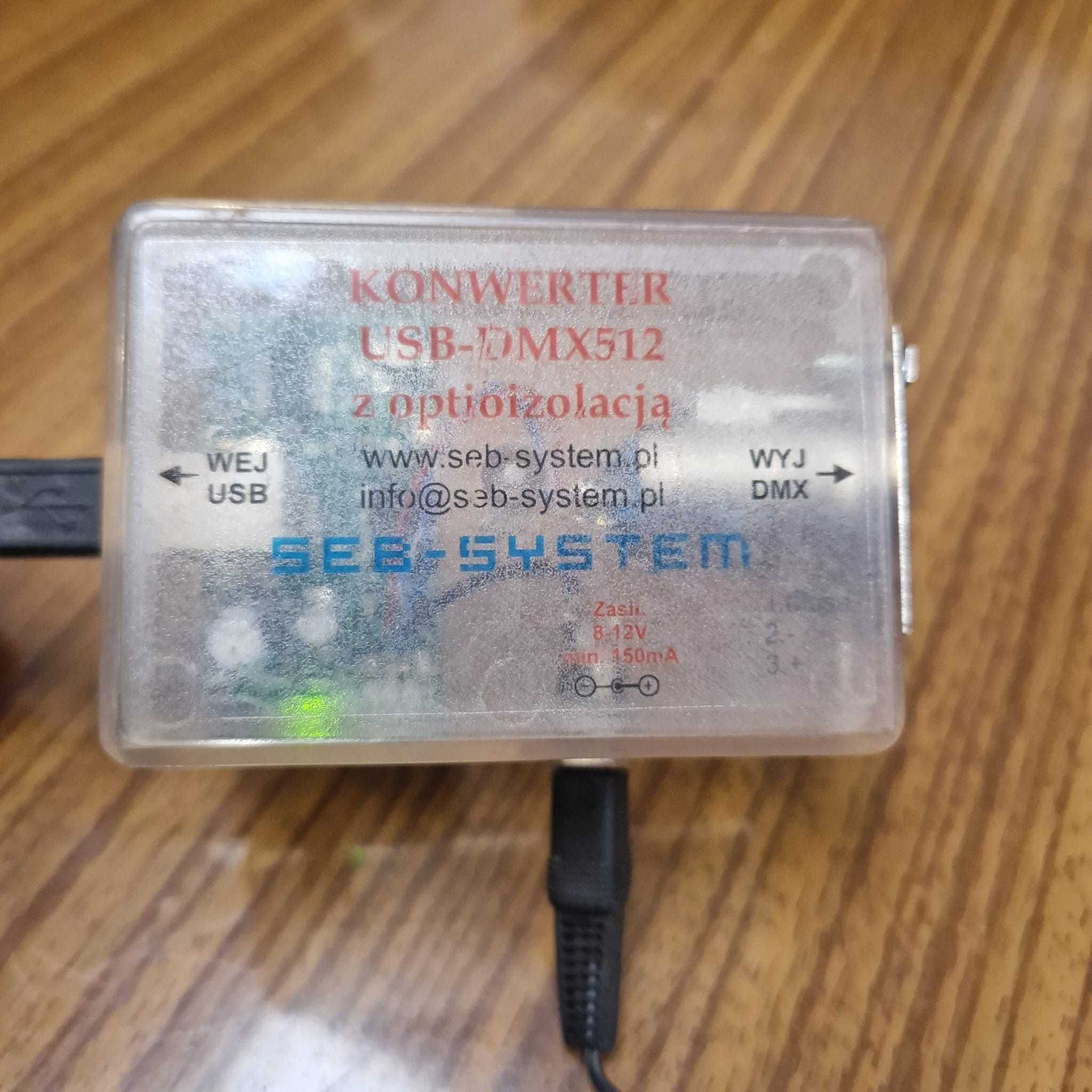 Konwerter USB/DMX512 z optioizolacją + zasilacz 9V- 140mA + przew. USB