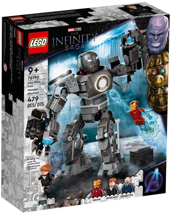 LEGO 76190 Marvel Avengers Iron Man: zadyma z Iron Mongerem