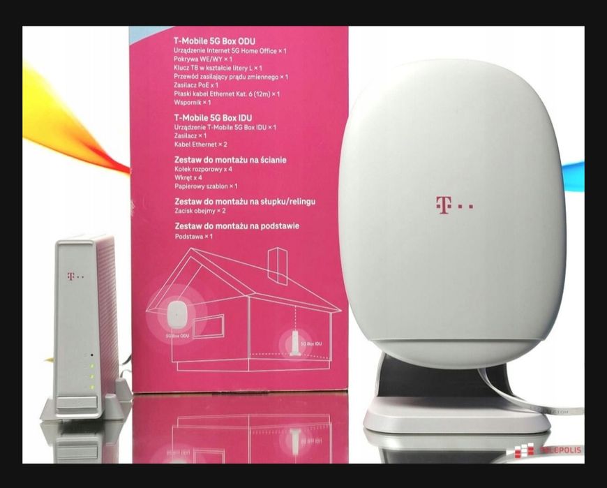 Szybki Router z anteną zewn Internet 5g na kartę Sim