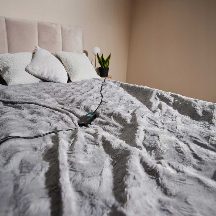 Електроковдра Yoer Bero EB01G 180х160, електроплед з підігрівом, сіра