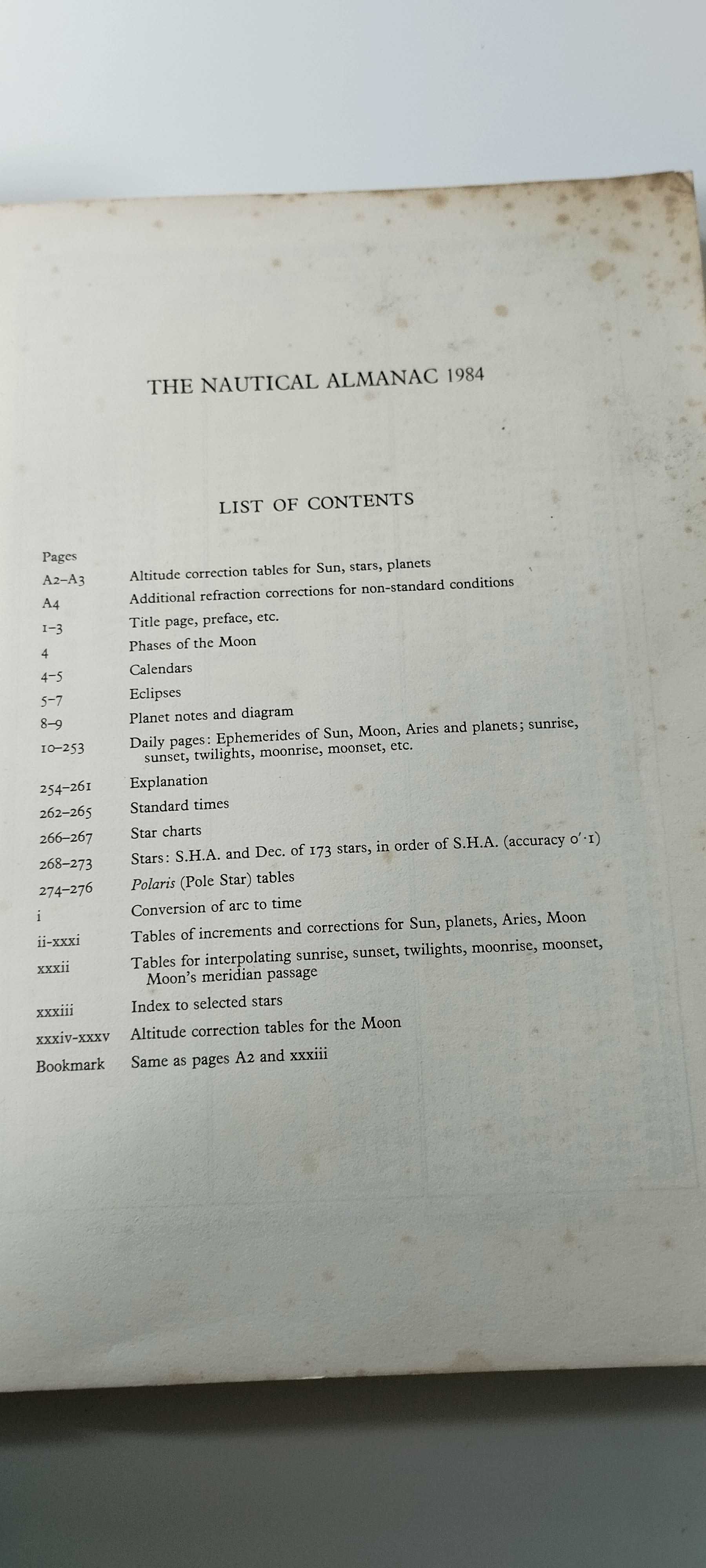 The Nautical Almanac 1984