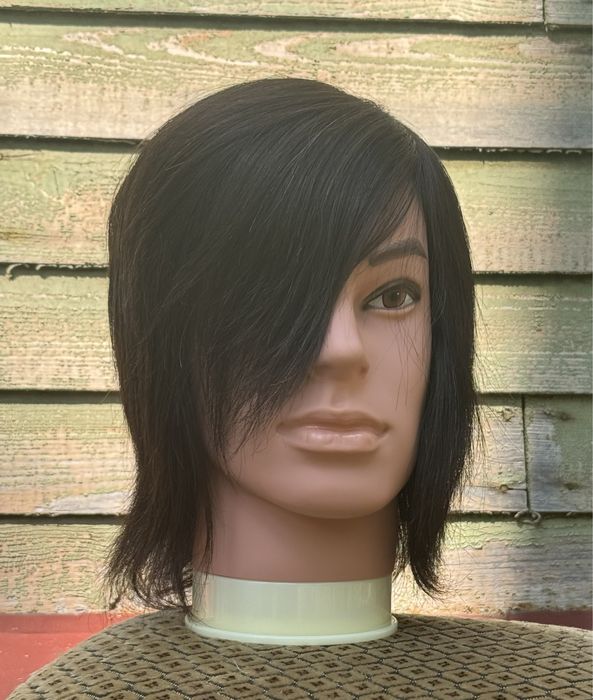 100% натуральне волосся, чоловічий манекен для барбера (болванка)