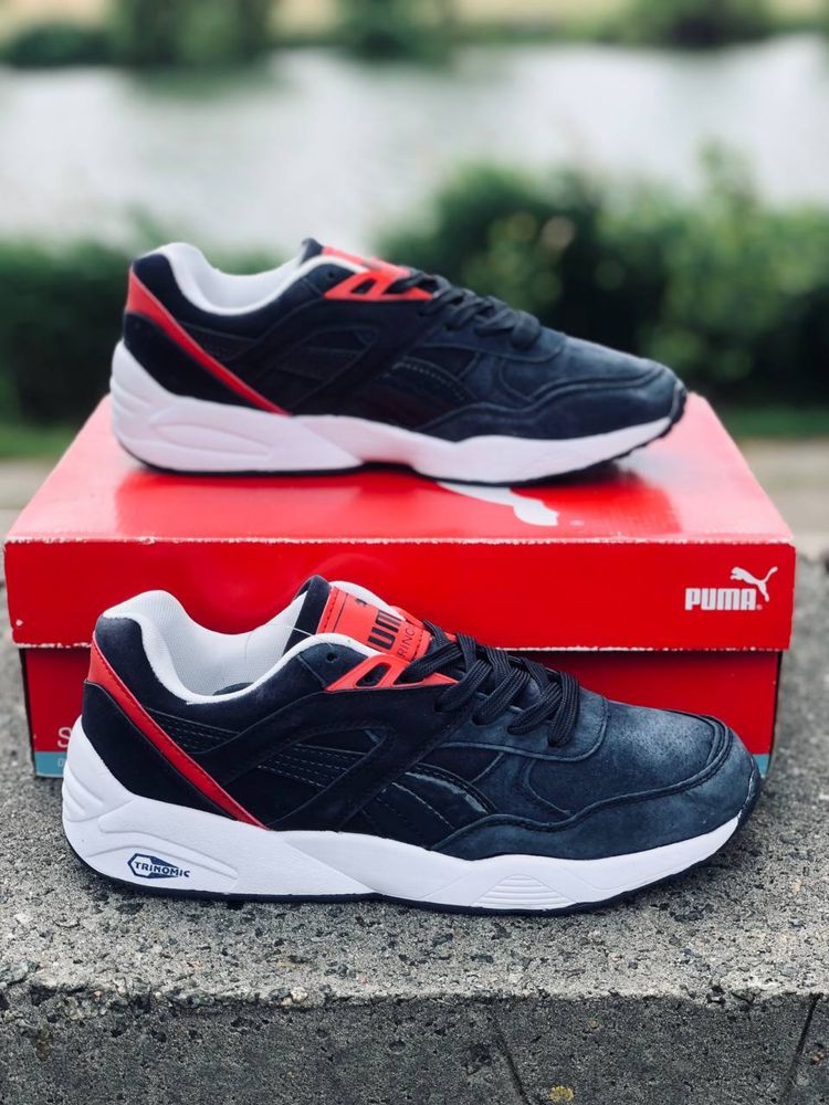 Кроссовки мужские Puma Trinomic замше синие кросовки Пума