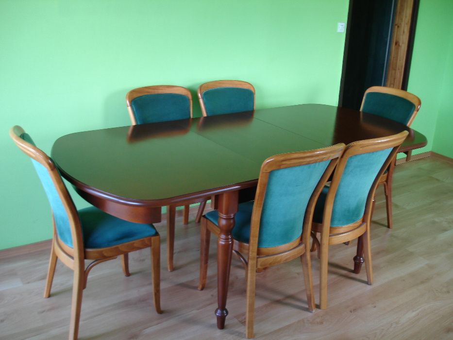 Stół krzesła Bydgoskie Fabryki Mebli Louis Philippe