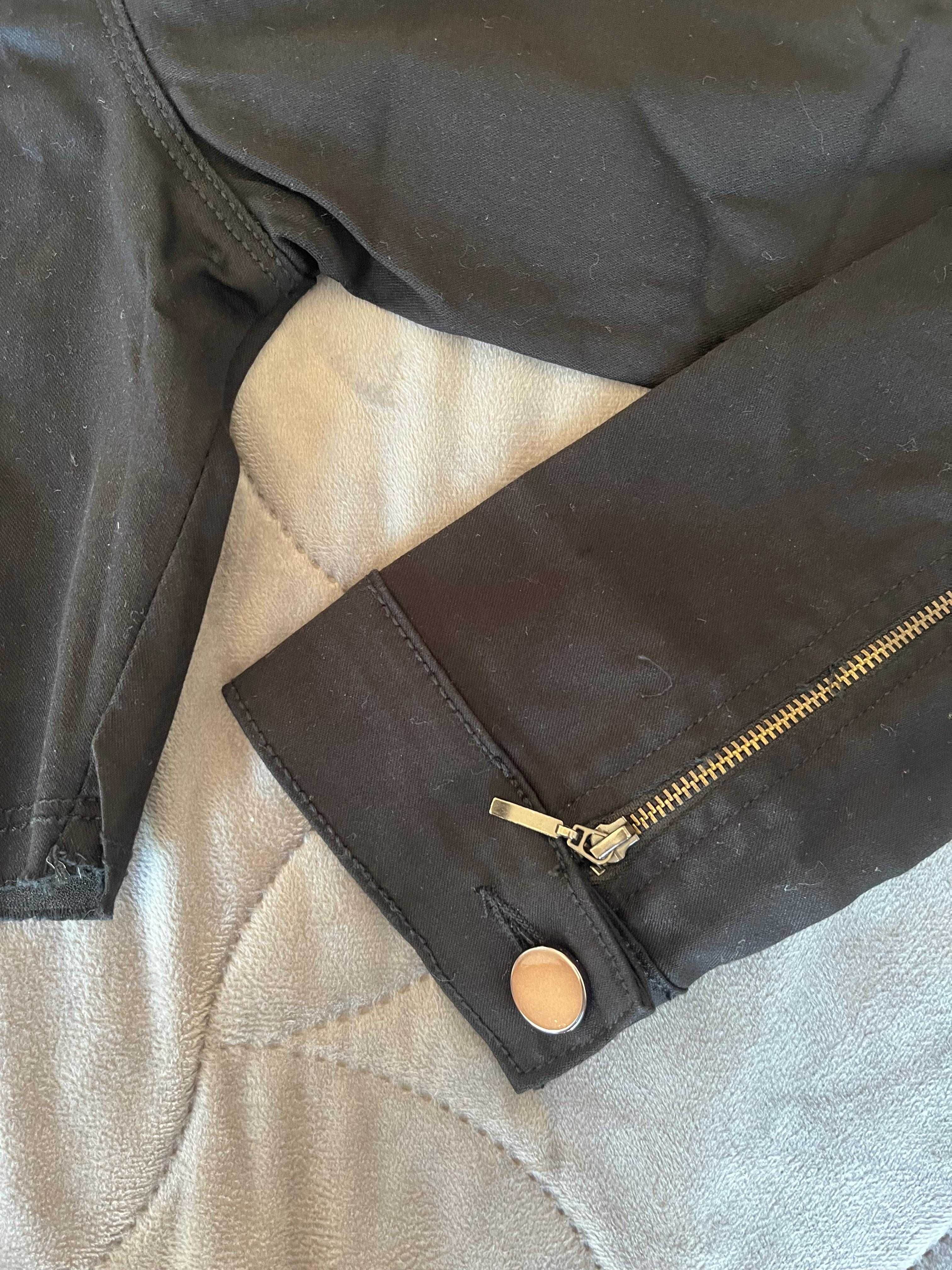 casaco preto Femenne jeans deluxe