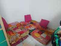 xl Puf Modułowy, 3 Osobowy, Patchwork,