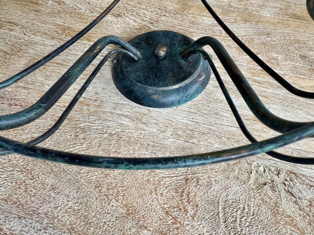Kinkiet metal czarny szmaragd, stare złoto Scandi Loft Glamour Shabby