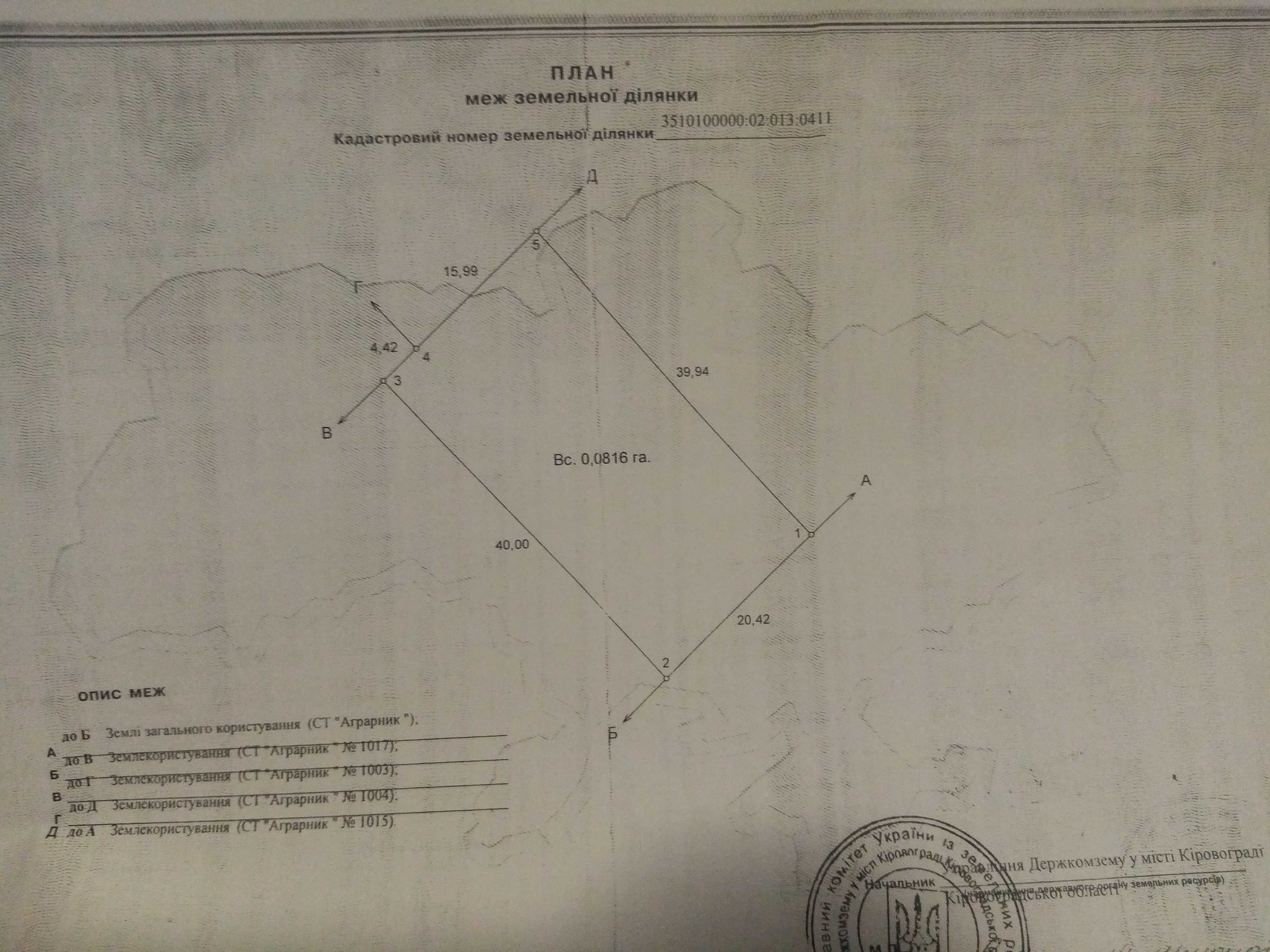 Продам земельну ділянку в межах міста.