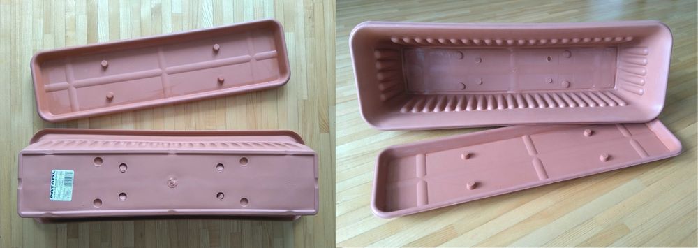 Duża donica i skrzynka z podstawką ogrodowa balkonowa całość za 35 zł