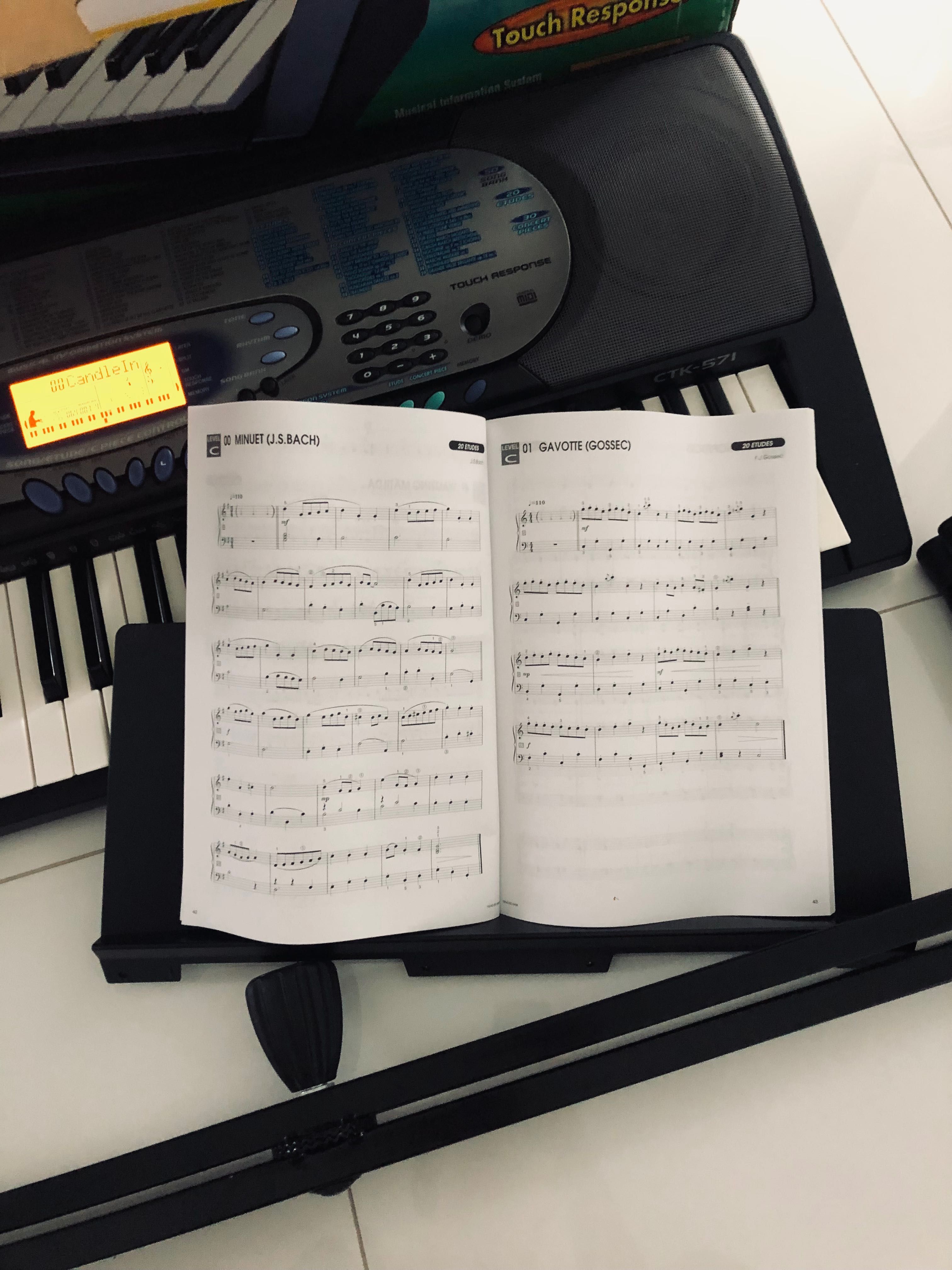 keyboard CASIO CTK-571 stojak statyw pulpit na nuty