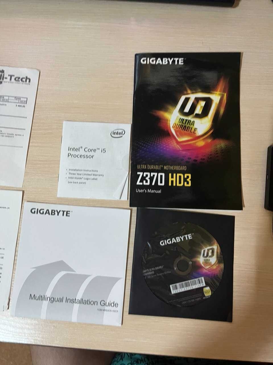 Intel core i5 9600K та Материнка GIGABYTE Z370 HD3