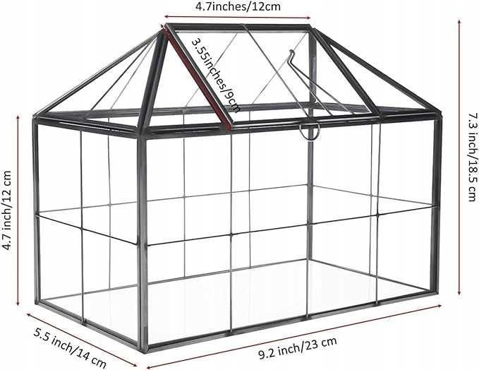 Szklane Pudełko w kształcie domku