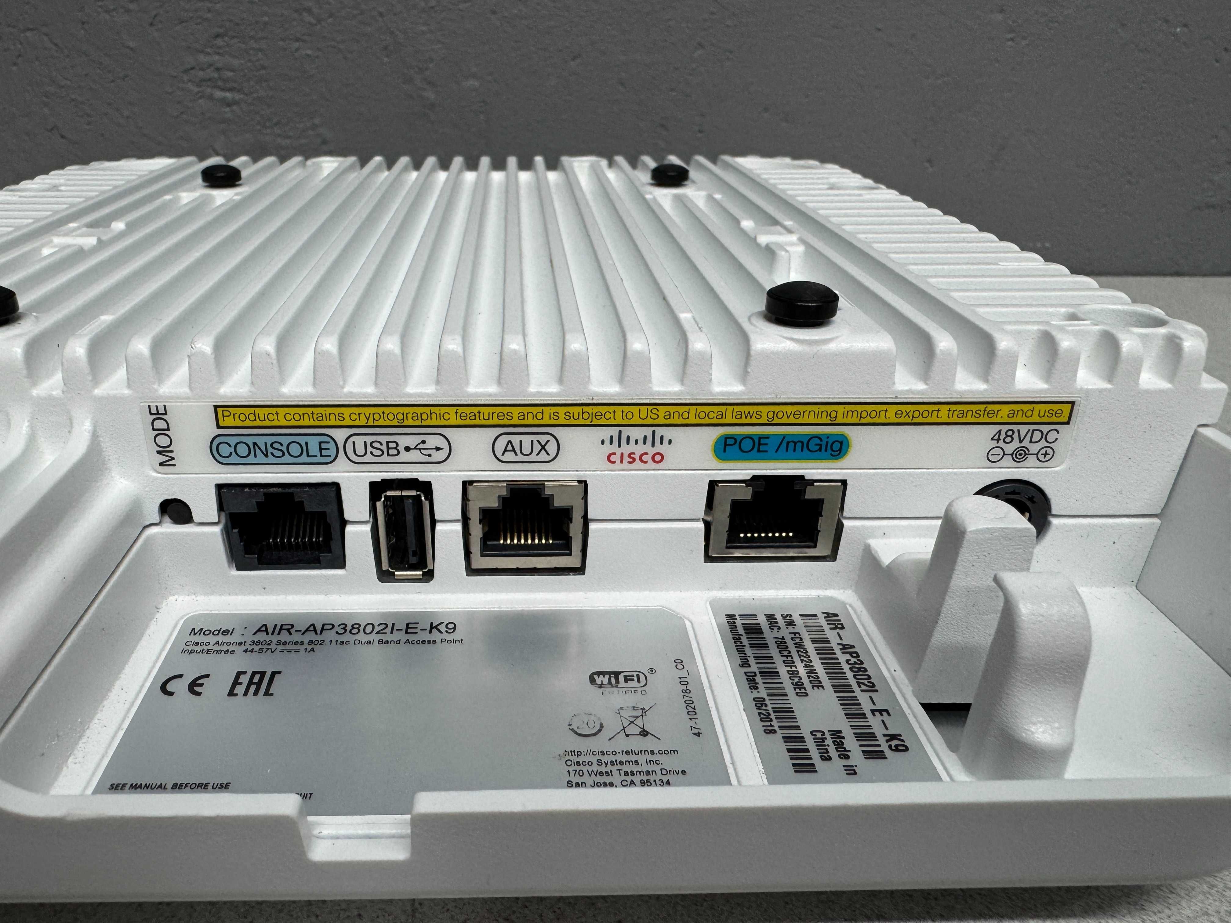 Wi-Fi точки доступа Cisco AIR-AP3802I-E-K9 количество/гарантия/безнал