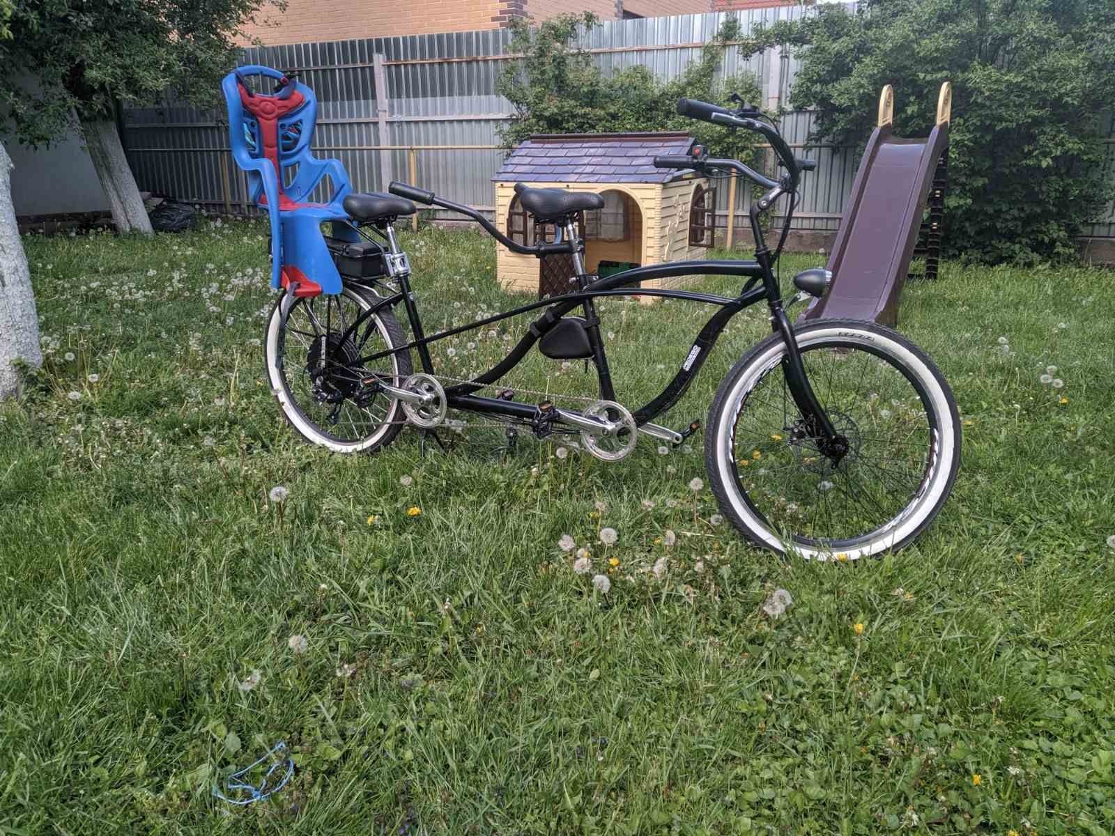 Pedego тандем электро велосипед для двоих