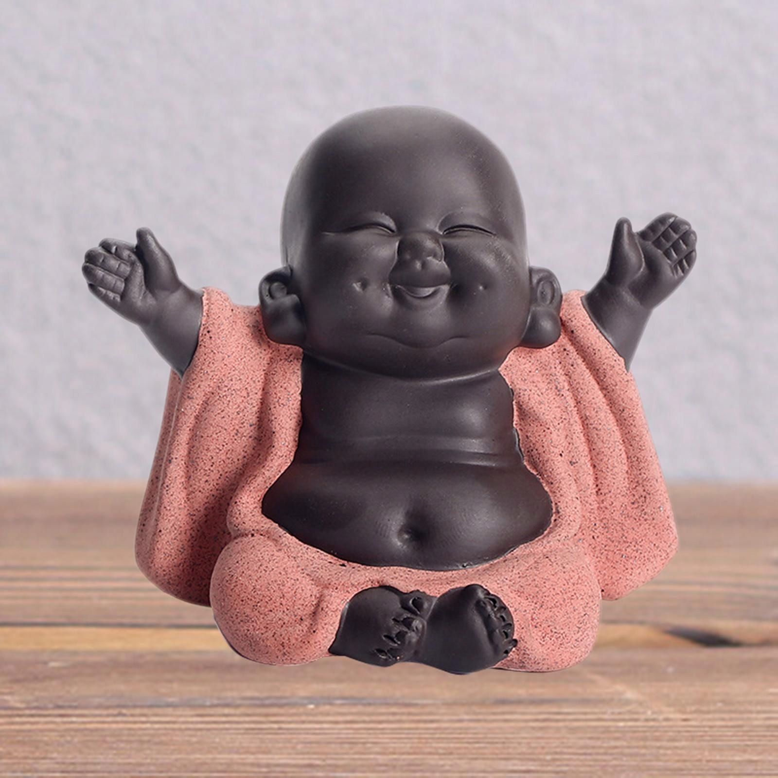 Uroczy ceramiczny mnich szczęśliwy posąg Budda figurka dekoracyjna