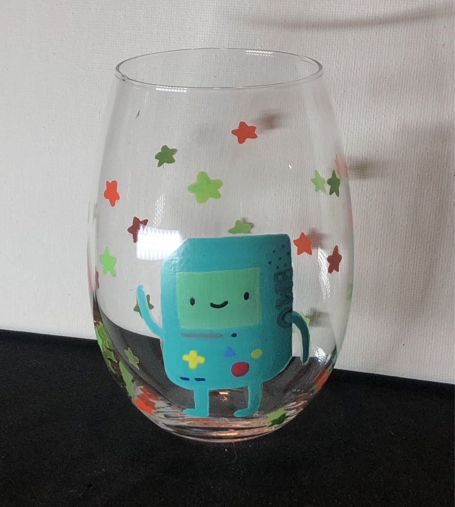 Szklanka handmade Pora na Przygode/Adventure Time - BMO - prezent