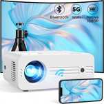 Projektor AKIYO WiFi 5G Bluetooth Full HD 1080p, 120", statyw i zoom