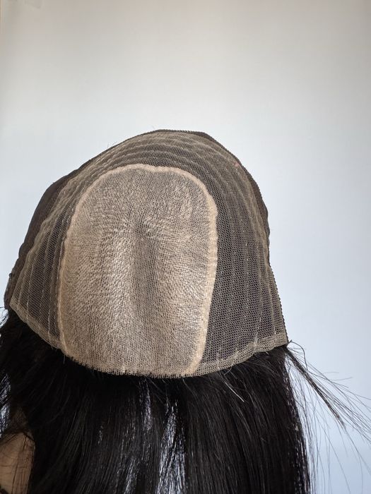 Парик из натуральных волос с имитацией кожи головы, женский коричневый