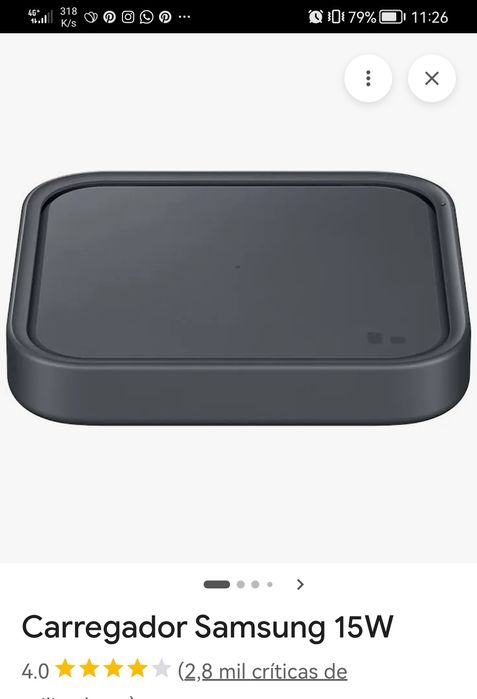 Vendo carregador Samsung