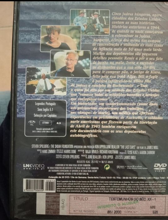 DVD os últimos dias - Steven Spielberg