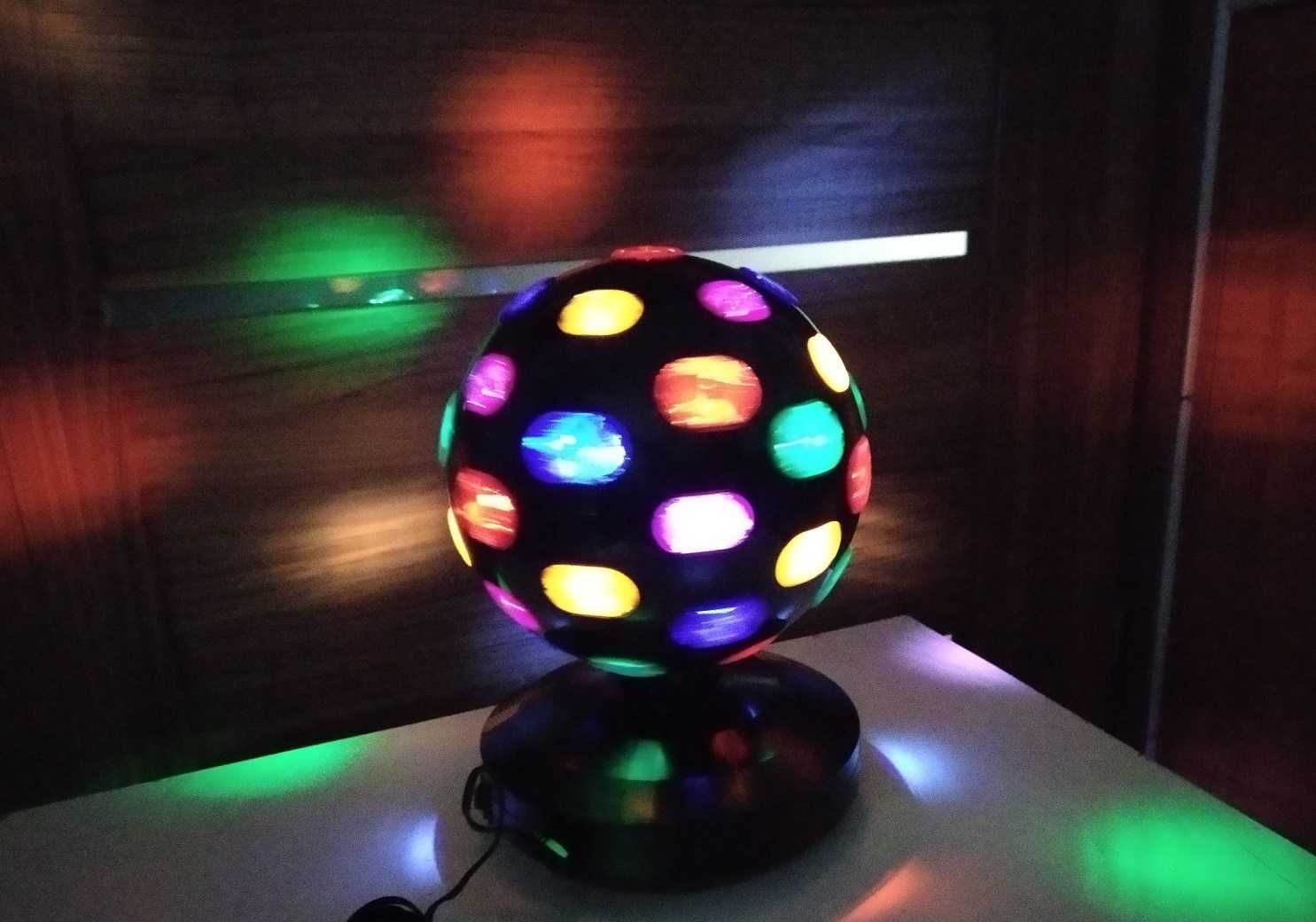 Lampa Kula Obrotowa Kolorowa Disco Ball 20cm