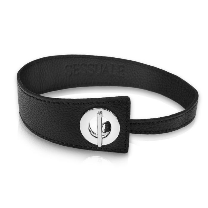 Skórzana obroża czarna kołnierzyk Choker Collar Sessuale 35S01U