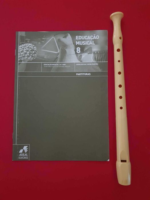 Flauta escolar mais livro partituras