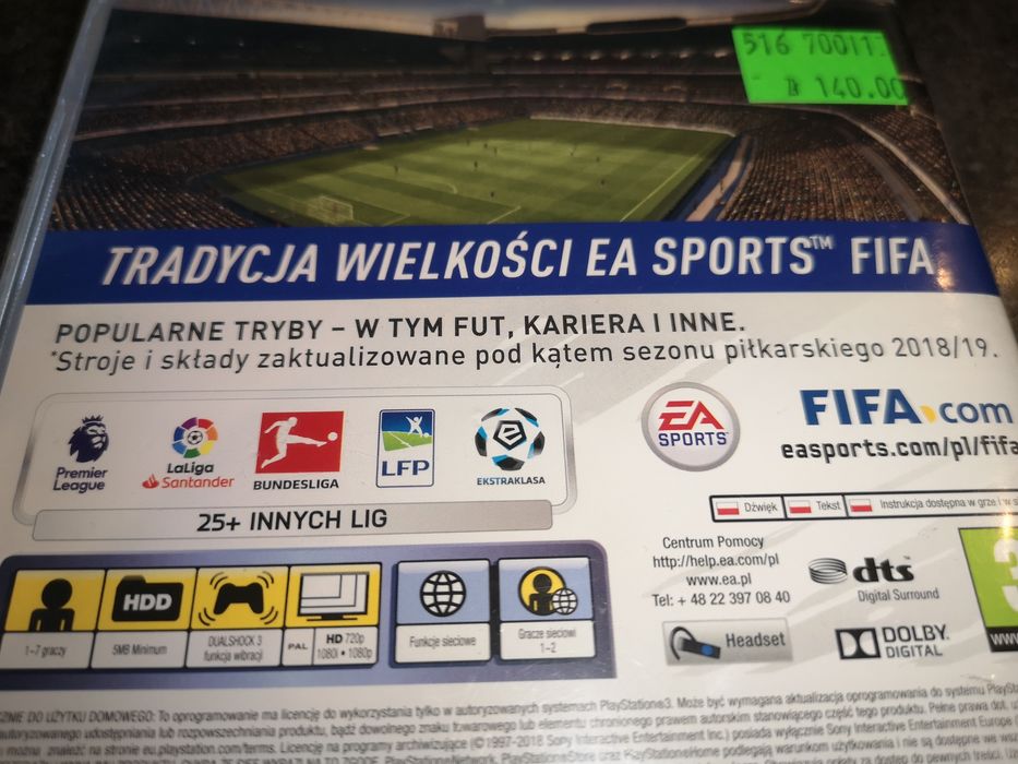 FIFA 19 PS3 gra PL Dubbing (płyta bez rysek) sklep Ursus