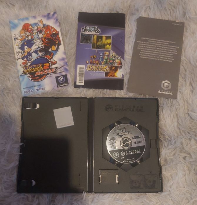 Game Cube Sonic Adventure 2+Cartão de Memória.