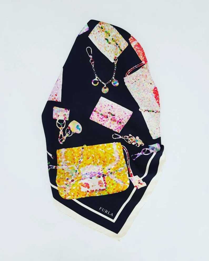 Вінтажний шовковий шарф Furla
