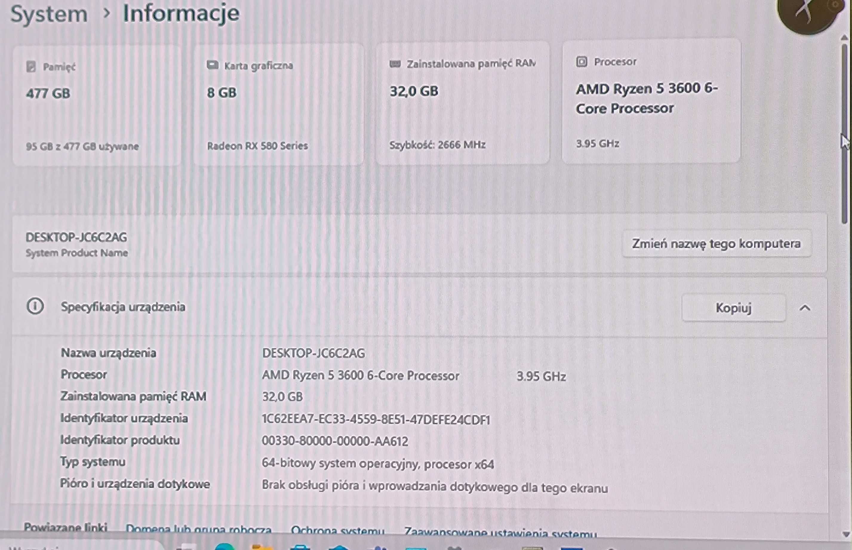 Nowy komputer WIN 11 Pro 500GB SSD M.2/32GB/8GB Gwarancja!!!