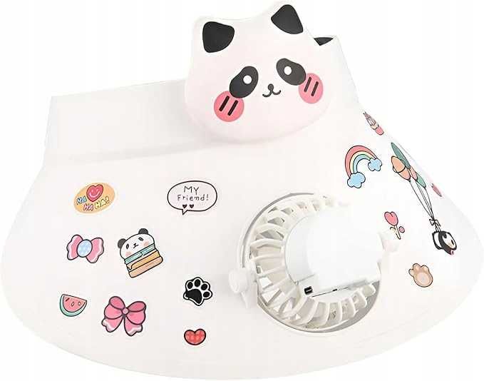 Czapka z daszkiem wiatrak kapelusz USB chroniąca przed słońcem Lekka