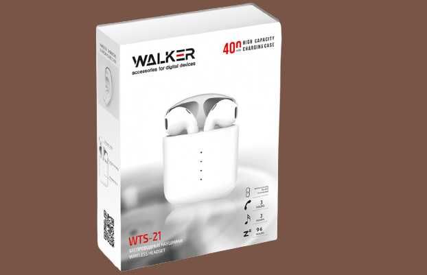 Навушники Bluetooth гарнітура Walker WTS-21 White с зарядним кейсом