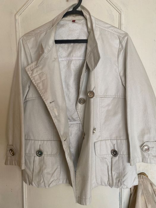 Blusão Gabardine da Burberry cinza prateado