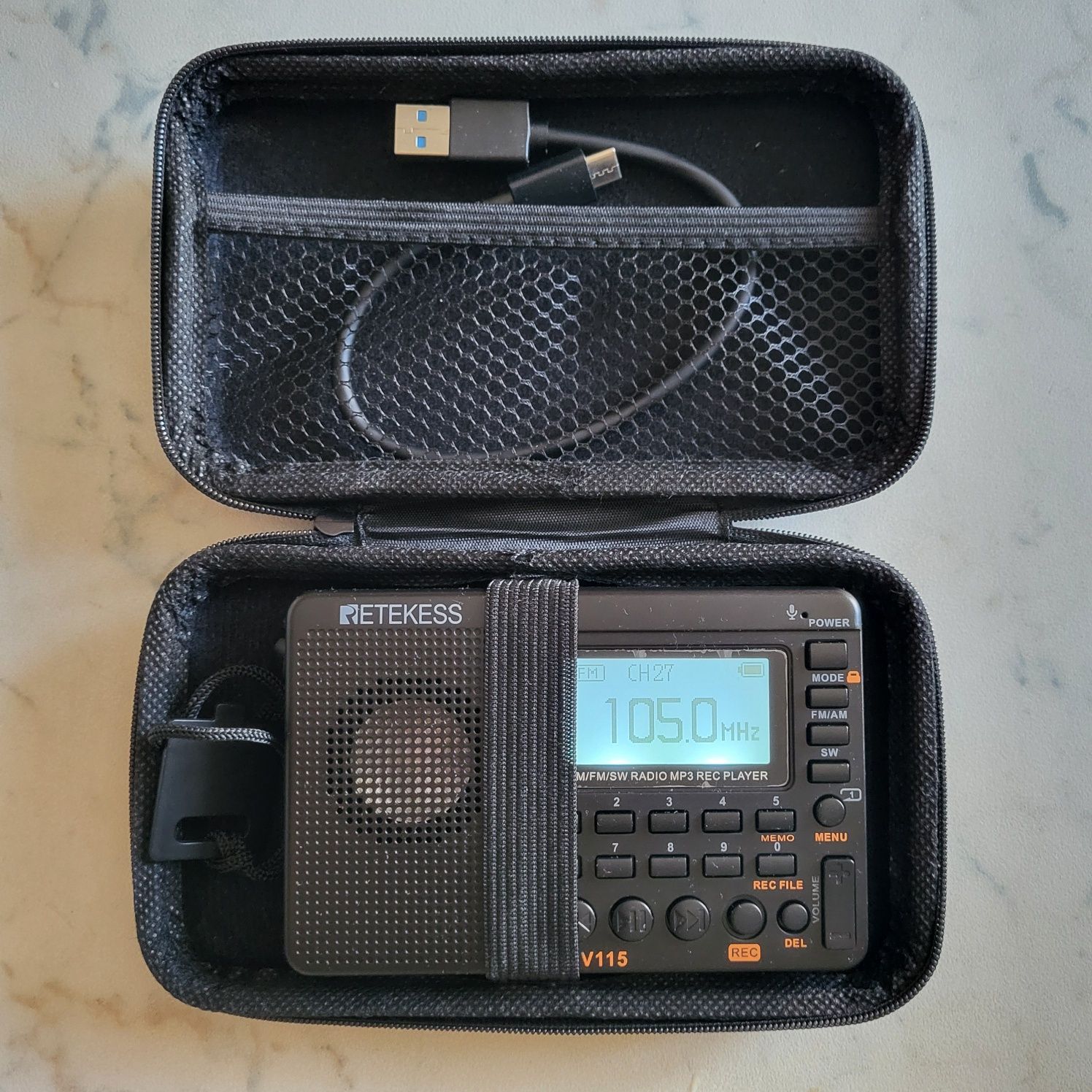 Радиоприёмник Retekess V115 Диктофон + MP3 Player