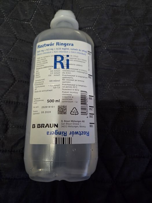 Roztwór Ringera, kroplówka nawadniające 500 ml