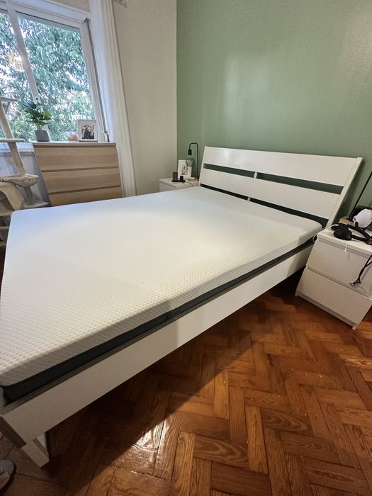 Cama de casal + Colchão Emma Hybrid ConstantCool 160x200