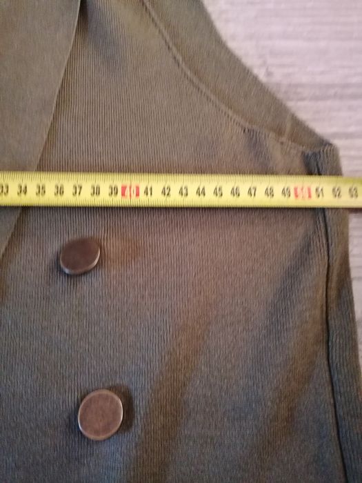 Długa kamizelka z dzianiny bezrękawnik