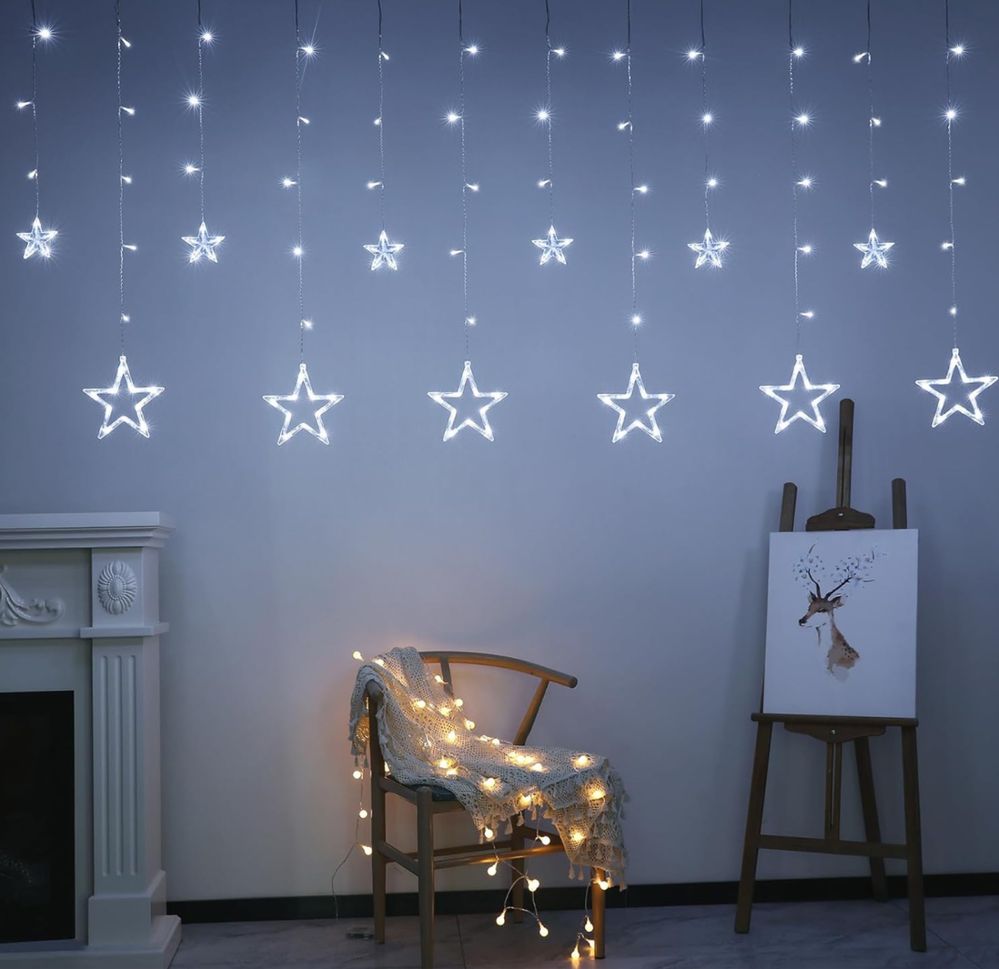 BLOOMWIN Dekoracje świąteczne 2m 138 LED, zasilanie bateryjne