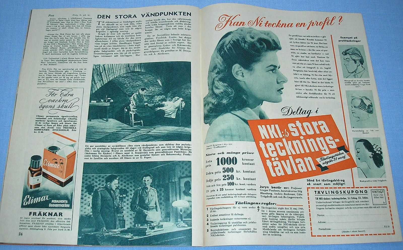 FilmJournalen nr 19 z 12 maja 1946 r. Sally Gray