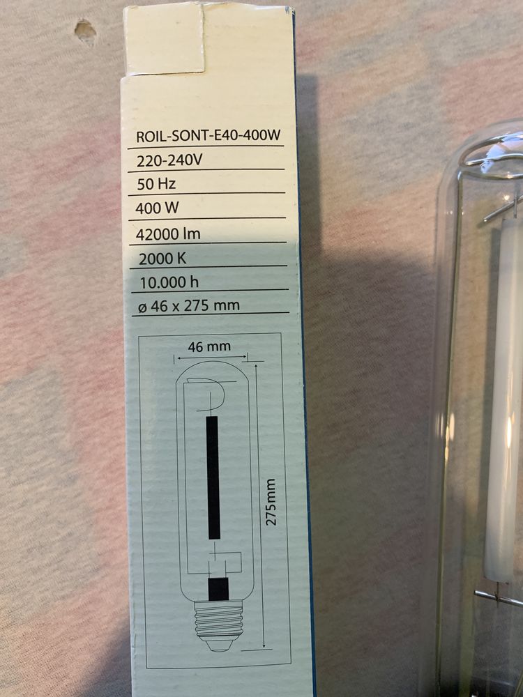 Żarówka lampa sodowa 400W