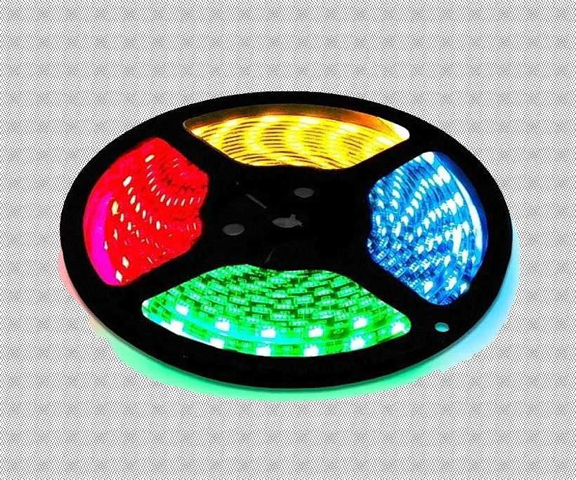 5-метровая rgb led-лента 5050 с блоком питания и пультом управления