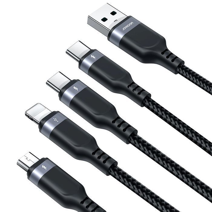 Kabel USB 4w1 USB-A - 2 x USB-C / Lightning / Micro 1.2m Joyroom