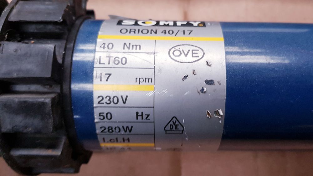Napęd rolety markizy rurowy Somfy Jupiter/Titan/Orion LT60 NOWE