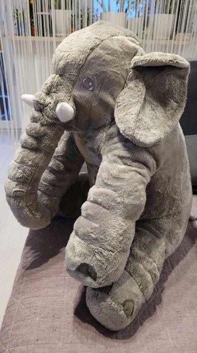 XXL Słoń Pluszowy Przytulanka Poduszka 70 cm Zabawka Dzieci Na Prezent