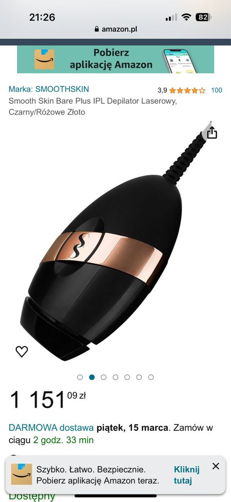 Depilator smoothskin bare +
