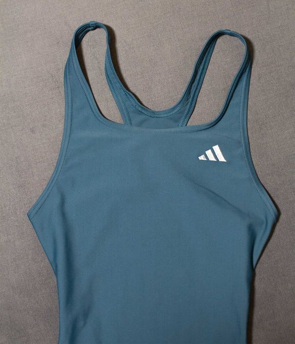 Niebieski strój kąpielowy jednoczęściowy damski Adidas