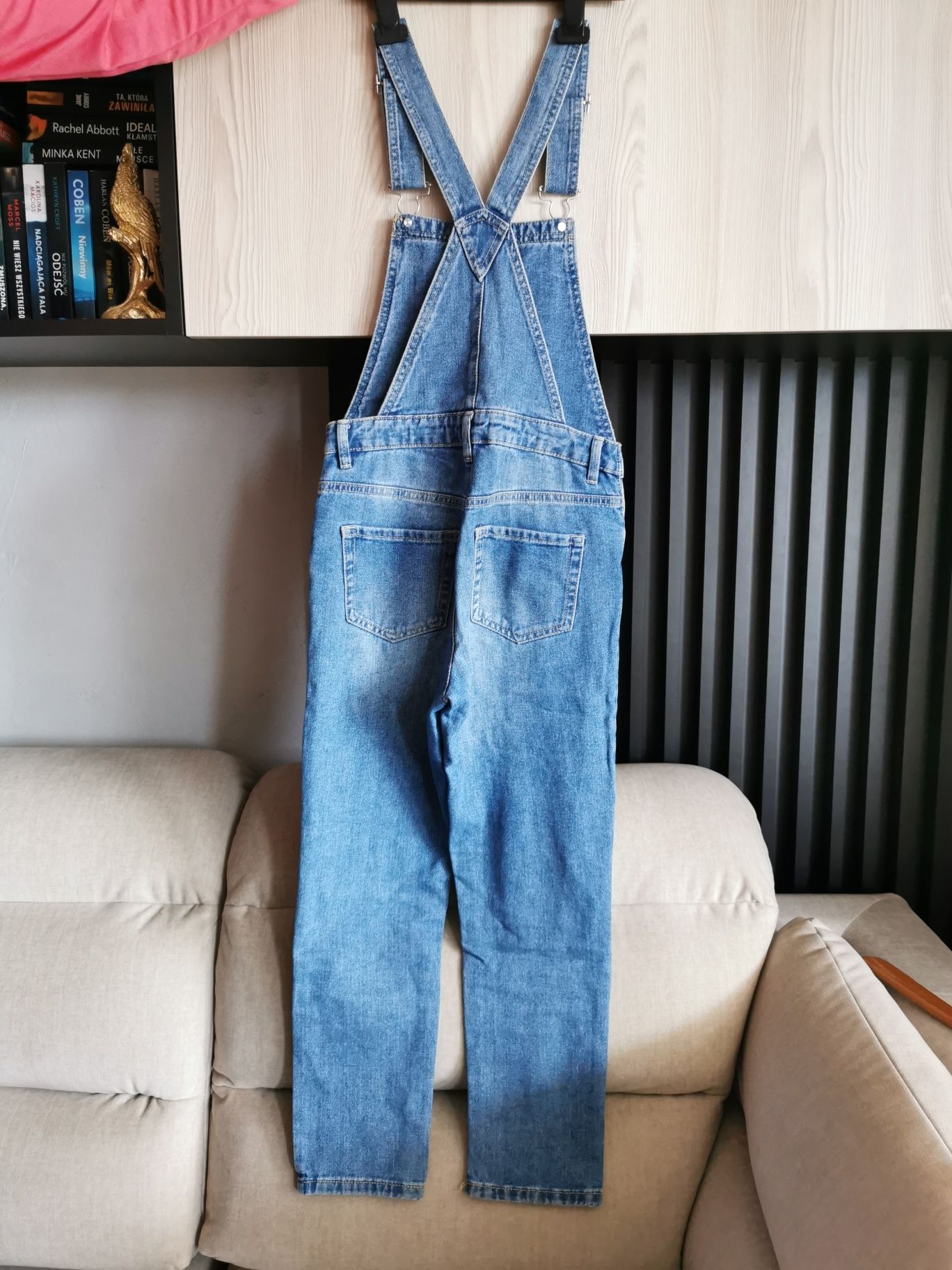 Jeansy ogrodniczki Reserved r. 152 sukienka z bluzką 152ka