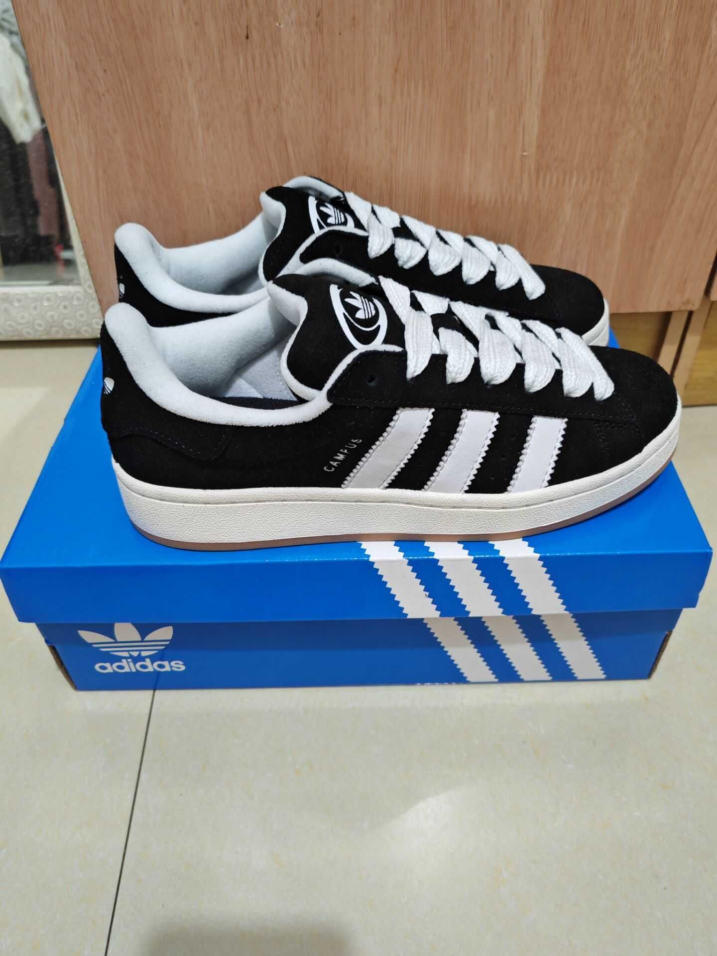 Adidas Campus 00s JG Black and White Sneakers 38