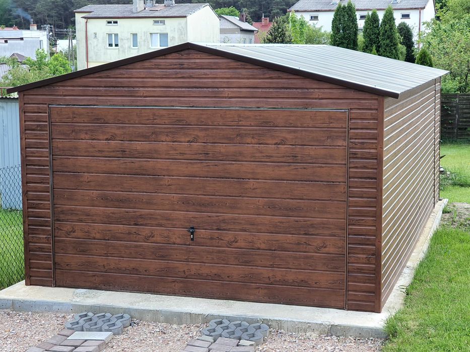 Garaż Blaszany 4x5 Blaszak Drewnopodobny PREMIUM garaże WZMOCNIONE !!!